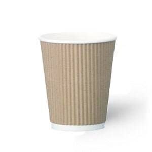 Стакан гофр Ripple Wave 250мл бурий 30шт/уп